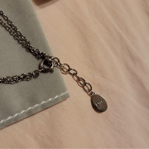 Dior Oblique Double Chain Bracelet Silvertone - Picture 4 of 7